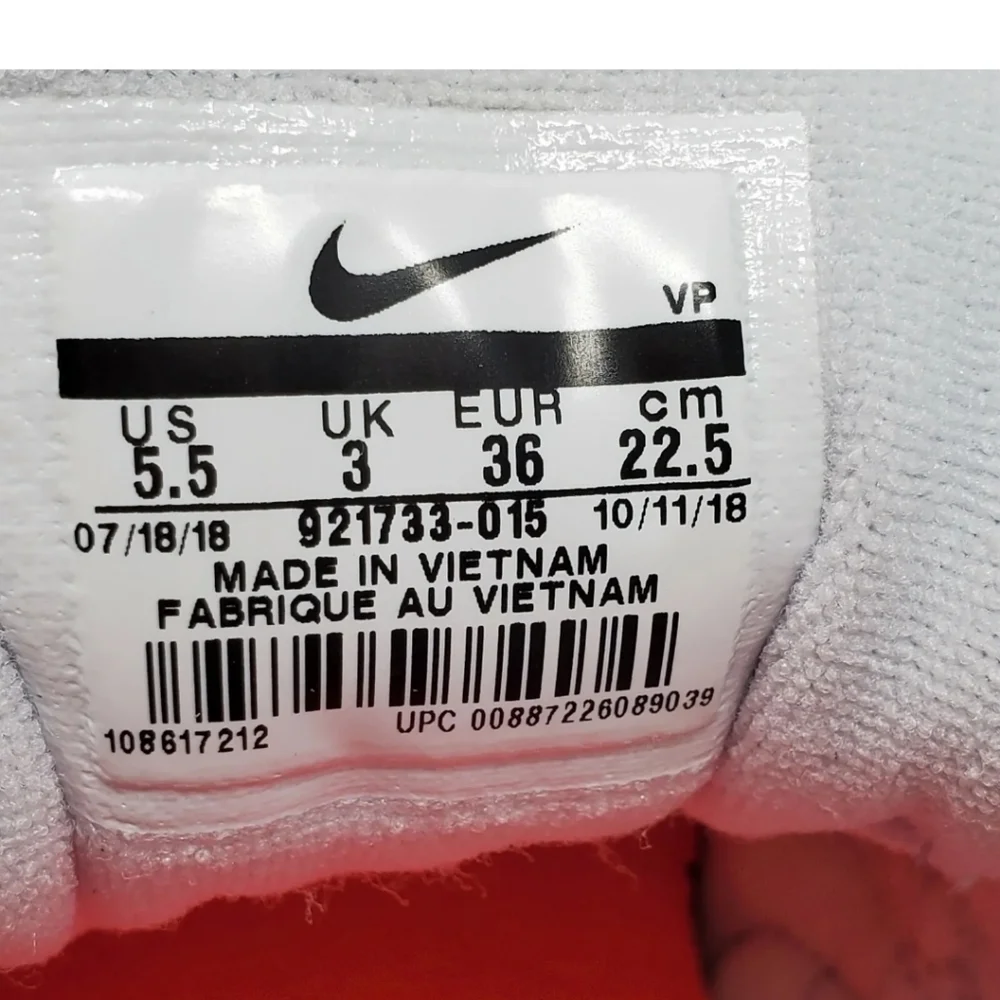 Nike Air Max 97 Women's Pure Platinum Laser Orange Size 5.5  921733-015 New